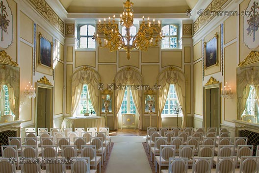 Bildtitel: "Spiegelsaal Barockschloss Rammenau" (bei Bischofswerda im Landkreis Bautzen)